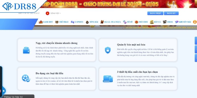 Xử lý giao dịch nhanh chóng lẫn đa dạng phương thức